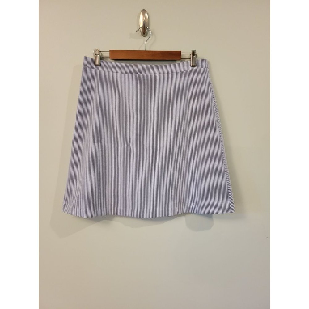 Margaret M Blue and White Striped Skirt
